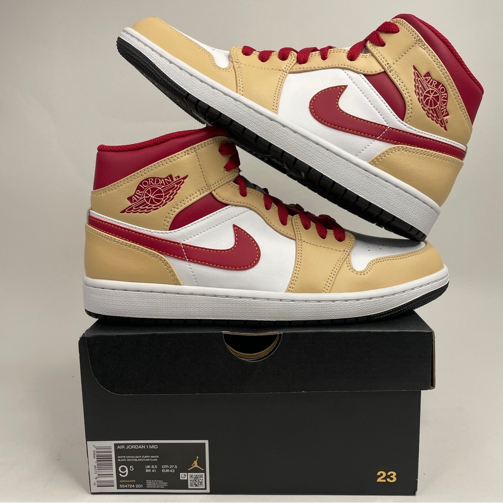 Nike Air Jordan 1 Retro Mid “Cardinal” 2023 - Picture 1 of 4